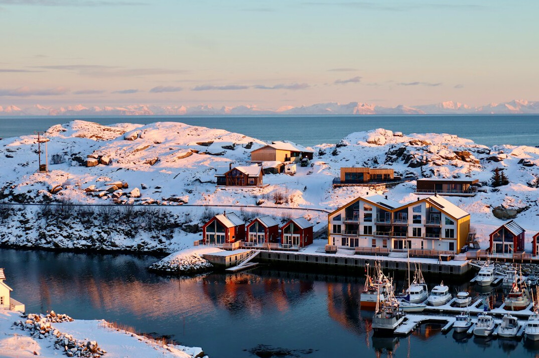 remote village at dusk