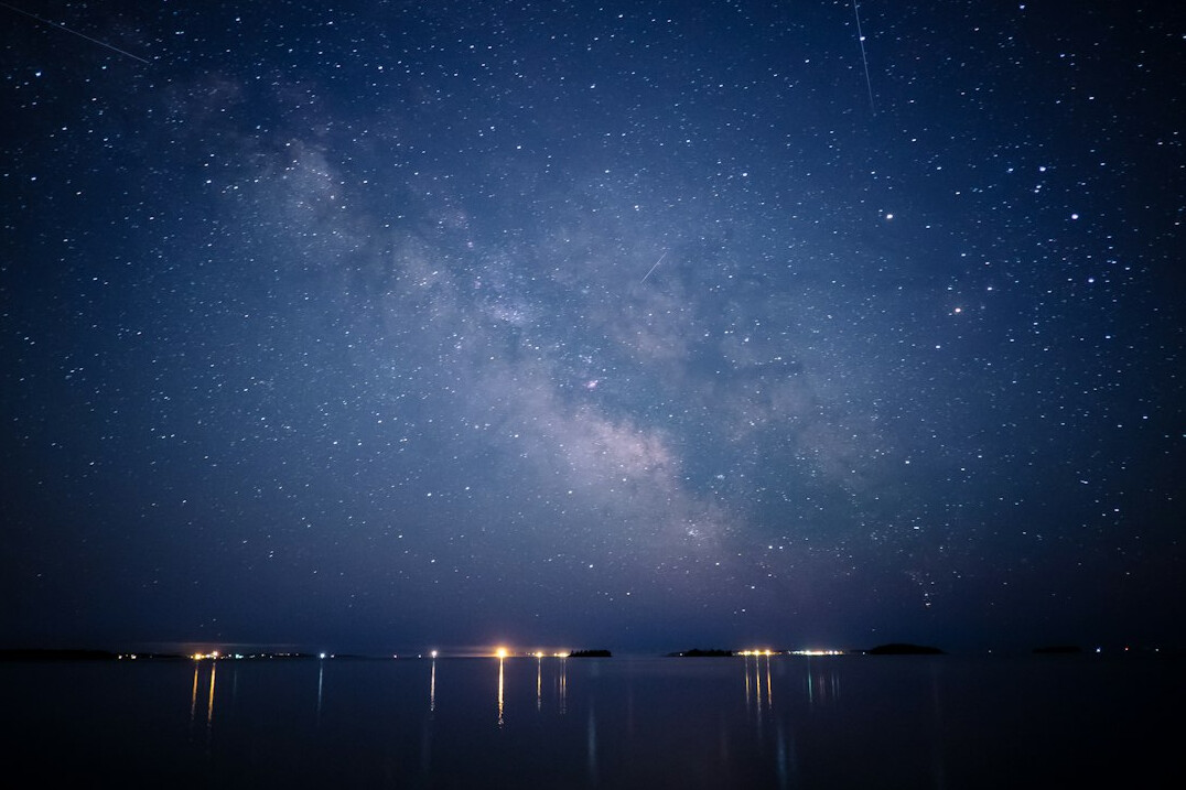 night sky with lights
